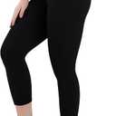 Sunzel Sustainable Butt Lifting Capri Leggings for Women High Waist No Front Seam Tummy Control Booty Workout Yoga Pants (Black, L)