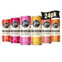 Liquid Remedy Kombucha Sugar Free Organic Drink, Low Calorie, Probiotic Like Tea for Gut Health - Super Sampler Variety Pack - 8.5 Fl Oz Can, 24-Pack BBD: 10-23-26