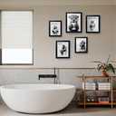 2 x Orvannaatr Bathroom Picture Wall Decor, Framed Black and White Wall Art,Toilet Paper, Hilarious, Funny Bathroom Animal Art Black and White Canvas Print Painting can be Hung Directly Frame (8"L x 10"W, Raccoon)