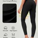 IUGA Compression Leggings with Pockets for Women Tummy Control Leggings No Front Seam Workout High Waist Yoga Pants (L)