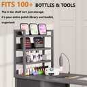 LIVEHOM Manicure Table with Dust Collector & Power Outlets, Nail Tech Desk, 5.35"D x 15.74"W x 47.24"H