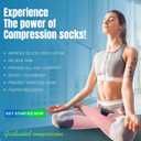 Open Toe Compression Socks Women & Men-3 Pairs 20-30 mmHg Knee High Stockings for Circulation Support