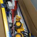 Bruder Toys 02813 Mack Granite Flatbed Truck with JCB Loader Backhoe, 36.8 x 7.3 x 10.4 inches