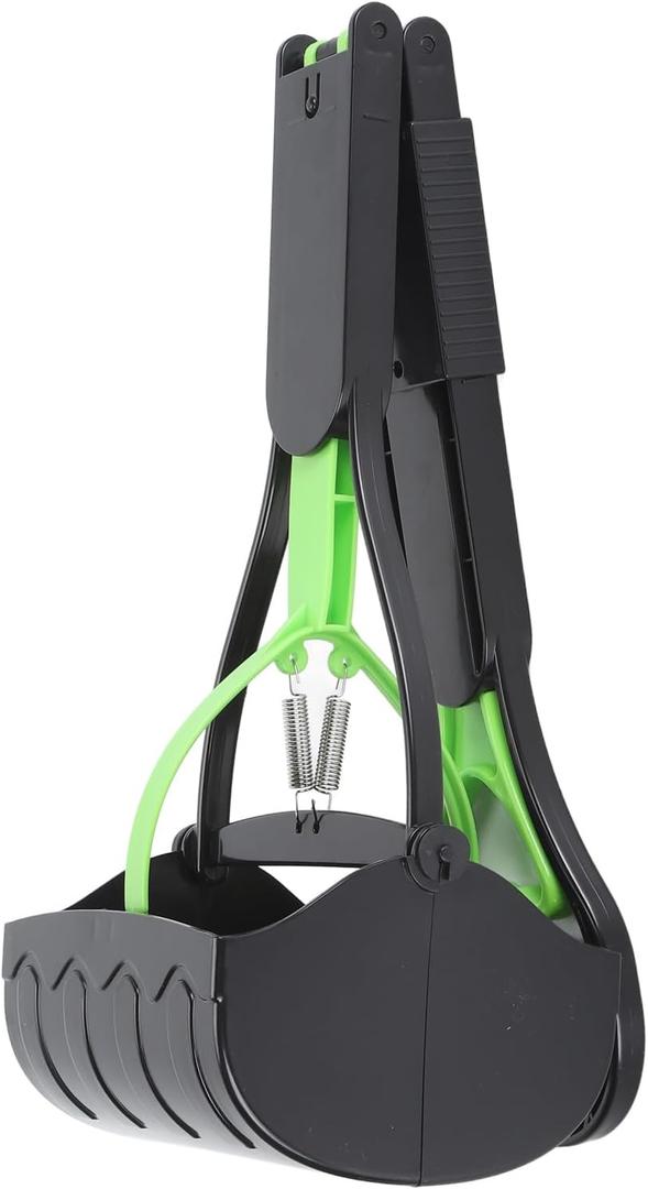 Foldable Dog Pooper Scoop, Large Capacity Poop Scooper with Long Handle, ABS Material, for Large Medium Small Dogs