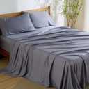 Bedsure PureWoven 100% Rayon Derived from Bamboo, King Size Sheets Set
Featured in Forbes Vetted, Cooling Sheets for Hot Sleepers, Breathable & Silky Soft, 16" Deep Pocket Bedding, Dark Grey
