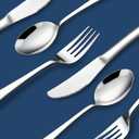 6-Piece Silverware Set Stainless Steel Flatware Set Service for 2 Includes Knives Forks Spoons Cutlery Utensil for Home Kitchen, Dishwasher Safe