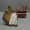 Knife Set, Emojoy 18-Pieces Kitchen Knife Set With Wooden Block, German Stainless Steel Knife Block Set With Built-In Sharpener, Professional Sharp Knives Set for Kitchen,White