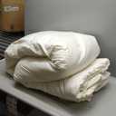 LANE LINEN King Comforter Set – 7 Piece Pintuck Bed in a Bag - Down Alternative Bedding with Comforter, Sheets, Pillowcases & Shams - Ultra Soft, Hotel Quality Cloud Like Comfort Everyday Use – Ivory