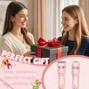 Bikini Trimmer for Women, Electric Razors with Removable Head, 2 in 1 Wet & Dry Painless Body Shaver, Pubic Hair Trimmer for Women, Replaceable Lady Razor for Leg Arm Underarm Bikini Area (Pink)