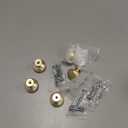 goldenwarm 5 Pack Gold Cabinet Knobs Brushed Brass Dresser Drawer Knobs, Gold Kitchen Cabinet Pulls Round Cupboard Hardware Zinc Alloy