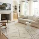 Loloi Fabian Collection FAB-02 Ivory/Charcoal 5'-3" x 7'-6" Area Rug