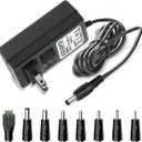 20V 2A AC DC Power Supply Adapter 20 Volts 2 Amps US Wall Charger, DC Plug 5.5x2.1mm & 2.5mm for 20volt 0.5A 0.8A 1A 2A, 500mA 800mA 1000mA 2000mA Equipment with 8 Tips ac dc adapter 100-240v, 50/60hz