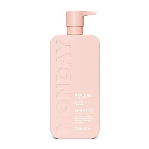 MONDAY Haircare VOLUME Shampoo with Hydrolyzed Collagen & Macadamia Oil for Thin, Fine & Flat Hair(2-Pack of 798 mL)