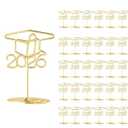 Rtteri 30 Pcs 2026 Grad Cap Graduation Picture Display 2 Inch Gold Photo Holders for Centerpieces Graduation Table Number Holders Card Stands for Class of 2026 Grad Party Supplies