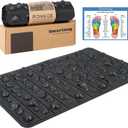 Smartrang High Elasticity Acupressure Mat, Foldable Particle Foot Massager, Pressure Point Pad for Relieve Foot Pain, Fasciitis (19.7in*12.2in, Black)