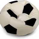 Big Joe Sports Ball Child-Sized Bean Bag Chair for Kids, Soccer Ball Plush, Ultra-Soft Lightweight Polyester Blend, 2.5 Foot Refillable