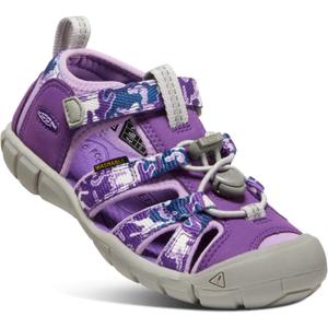 KEEN Unisex-Child Seacamp 2 CNX Closed Toe Sandals (10 Little Kid, Camo/Tillandsia Purple)