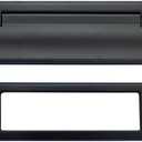 QCAA Soild Brass Mail Slot, with Solid Brass Interior Frame, 8-7/8''X2-7/8 Matte Black 1 Pack, Made in Taiwan