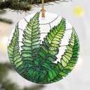 Christmas Ornaments, Dodosky 2.8in Ceramic Fern Plant Ornament, Xmas Decor, Christmas Tree Ornaments, Xmas Decorations for Tree, Holiday Ornament, Gifts for Plant Lovers, Gifts for Women, Men