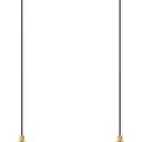 VONLUCE Pendant Lights Kitchen Island, Brushed Gold Pendant Light Fixtures with E26 Base & Adjustable Cable, Modern Pendant Lighting with Glass Shade for Living Room Bedroom Hallway, 2 Packs