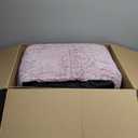 HollyHOME 15"(H) Bean Bag Ottoman Pouf, 6.6LB Memory Foam Filled Footstool for Sofa, Accent Stuffed Footrest Stool with Washable Cover, Single Footrest Stool for Living Room, Bedroom, Purple&Grey