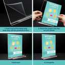 Acrylic Sign Holder, 5x7, 15 Pack Vertical Clear Table Menu Display, Double Sided, Plastic Stand, Suitable for Restaurants, Office, Store, Fair