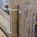 Dining Table, Sintered Stone Kitchen Table, 56" Grey Modern Rectangular Slate Patio Table with Metal Legs, Indoor Outdoor Stone Dining Table for Patio, Backyard, Scratch and Heat Resistant