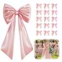 Giant Pink Bow Wall Decor，Coquette Room Decor，Suitable Pink Party Room Decor for Girls ，Valentines Day ，Birthday Wall or Body Decoration (2 PCS)