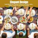 2 x 75PCS White and Gold Paper Plates Napkins Party Supplies, 7Inch Scalloped Gold Dot Paper Dessert Plates and Napkins Set Disposable Birthday Cake PlateTableware for Wedding Valentines Galentines Day