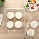 2 PCS Clear Pizza Dough Proofing Box with Lids, 12.8x9.2 Inch Dough Trays for Bread Making, Graduated Pizza Proofing Container Fits 4 Dough Balls for Home Kitchen, Restaurants, Chef(Small)