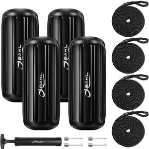 4 Pack 8 x 20 Inches Boat Fenders Bumpers for Docking
