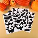 24pcs Halloween Pumpkin Face Stickers, Halloween Jack-O-Lantern Face Craft Decals Props Etching Pumpkin Template Trick Party Supplies for Kids & Adults