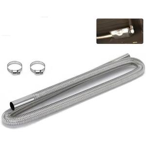 1In x 98.4In Stainless Steel Exhaust Hose, Flexible Diesel Heater Exhaust Pipe for Parking Air Heater, Generator & Fuel Tank Vent