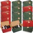 Tenceur 36 Set Christmas Gift Boxes with Lids Bulk 9 x 4 x 4 Inch Kraft Gift Box Empty Gift Box with Christmas Tag Raffia Twine for Xmas Holiday Valentine's Day Wedding Bridesmaid Birthday Party Favor