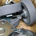 DGQ 5" Caster wheels Heavy Duty Premium Commercial Grade Non-Marking Set of 4 (2 Rigid, 2 Swivel with Brakes)