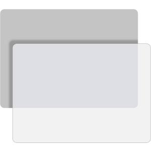 LEOBRO Silicone Mats for Crafts, 2 Pcs 11.69" x 8.26" Silicone Mats for Resin, Paint Clay Play Dough Mat, DIY Arts and Crafts, Light Gray & Clear