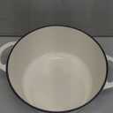 Enameled Cast Iron Dutch Oven - Umite Chef 5QT Pot with Lid & Cotton Potholders - Heavy-Duty Cookware for Bread Baking, Braising, Stews, Roasting(Cream White)