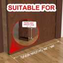 Door Draft Stopper, 36” Length Cuttable Weather Stripping Door Seal, Strong Adhesive Door Sweep for Exterior and Interior Doors (2, Brown)