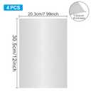 4PCS 8"x12"x1/32 Stainless Steel Sheets Metal Sheet Plates for Magnetic Mount Board Wall,Tickness 0.8mm 430 Stainless Steel Shim Stock Plates for Crafting, Kitchen, Office