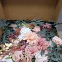 2 x 12ft Wedding Flower Garland for Table, Artificial Dusty Rose Flower Garland, Spring Extra Long Arch Floral for Backdrop Decor Ceremony Fall Wedding Party Centerpieces, Without Drapes, 2 pack