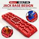 USYATO 41" Traction Boards Offroad,Heavy Duty Recovery Traction Boards with Jack Base, Offroad Accessories 4x4 for Trucks, Jeeps, SUVs, Mud, Snow, Sand, Scree With 2 Straps & Storage Bag (Red)