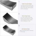 uxcell 8pcs 304 Stainless Steel Chopstick Rest, Curved Shape Chopstick Stand Holder Knife Rest for Countertop Holding Chopstick Spoon Forks Knife Tabletop Decoration, Black