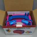 IDAODAN Electric Balloon Pump, Portable Electric Balloon Blower Machine Balloon Air Pump Dual Nozzle Rose Red 110V 600W Balloon Inflator for Party Decorations