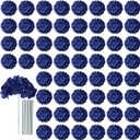 AVIVIHO 65pcs Fake Flowers Navy Blue Hydrangea Artificial Flowers Bulk (Not Squished, No Steaming Need) Silk Flowers with Stems for Wedding Decor,Home,Baby Shower,Table Centerpieces Decoration