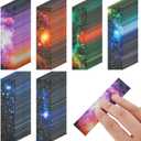 72 Pcs Anxiety Sensory Stickers Mental Health Stickers Fidget Textured Strips Toys Anti Stress Tactile Rough Calm Items Adhesives Anxiety Relief for Adults Teens Desk(Galaxy Style)