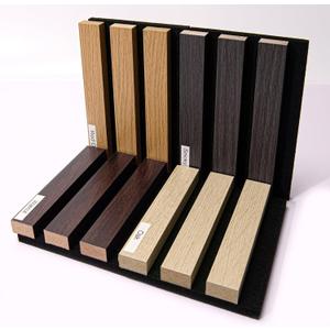 Wood Slat Wall Panel, 4 Pack Wood Panels for Wall, 3D Soundproof Wall Panels, Large Acoustic Panels for Interior Ceiling and Wall Decor Noise Reduction, Sample