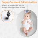 Inflatable Baby Bathtub, NICEMER Infant Bathtub Sink Bather Includes Microfleece Cover 2-in-1 Detachable Swaddle Wings and Storage Bag, Present for 0-6 Months Newborns, Portable Home Travel