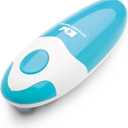 Kitchen Mama Auto Electric Can Opener: Open Your Cans with A Simple Press of Button - Automatic, Hands Free, Smooth Edge, Food-Safe, Battery Operated, YES YOU CAN (Sky Blue)