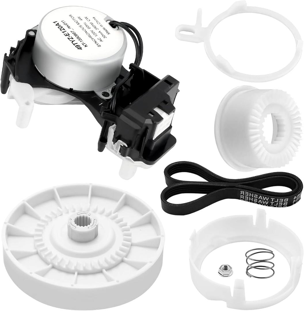 Upgraded W10913953 Washer Shift Actuator W10721967 Washer Pulley Clutch Kit W10006384 Drive Belt for Whirlpool Maytag Replaces 49tyz-E120a1 W11481722 W10815026 50sm21-1-221b MVWX655DW1 Parts