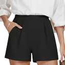 AKEWEI Dress Shorts for Women High Waisted Wide Leg Trendy Shorts